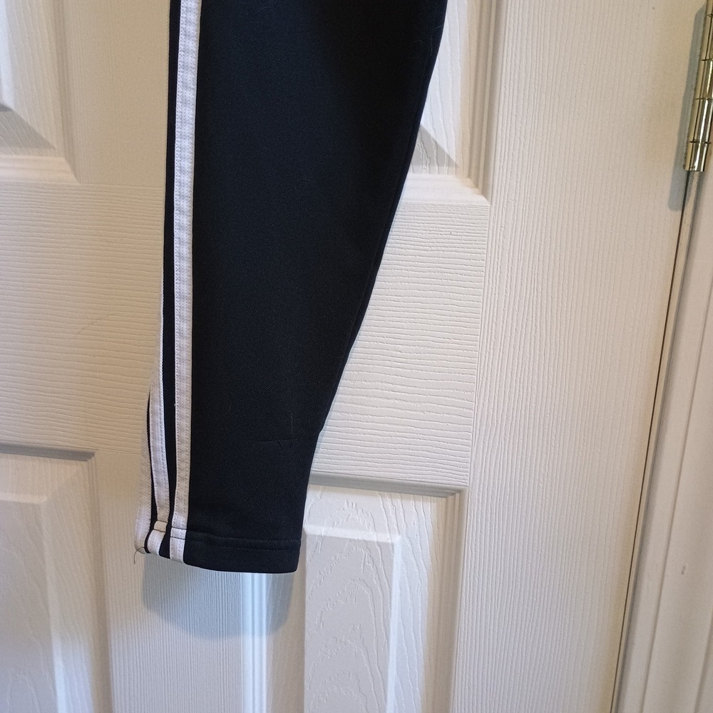 Adidas ClimaCool Athletic Track Pants Black White Stripes Joggers Mens Size S - Picture 12 of 16
